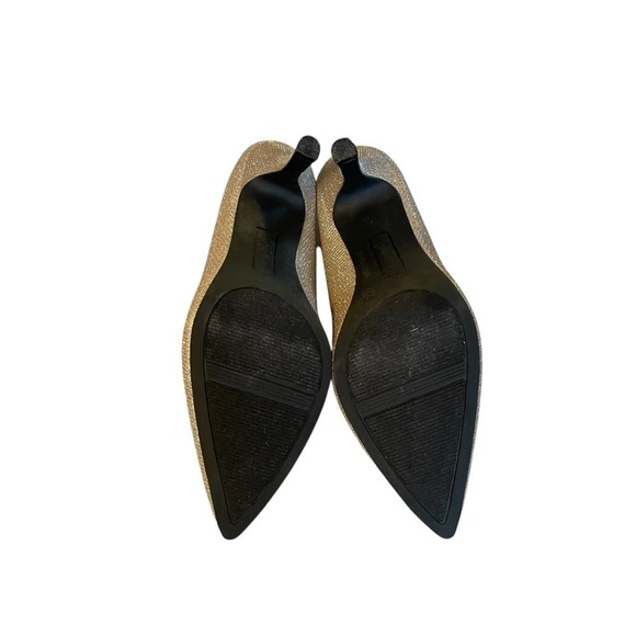 Fioni Night Gold Glitz Heels-Pointy Toe-3 inch Heel - Great Condition-Size 6.5 - Picture 6 of 10